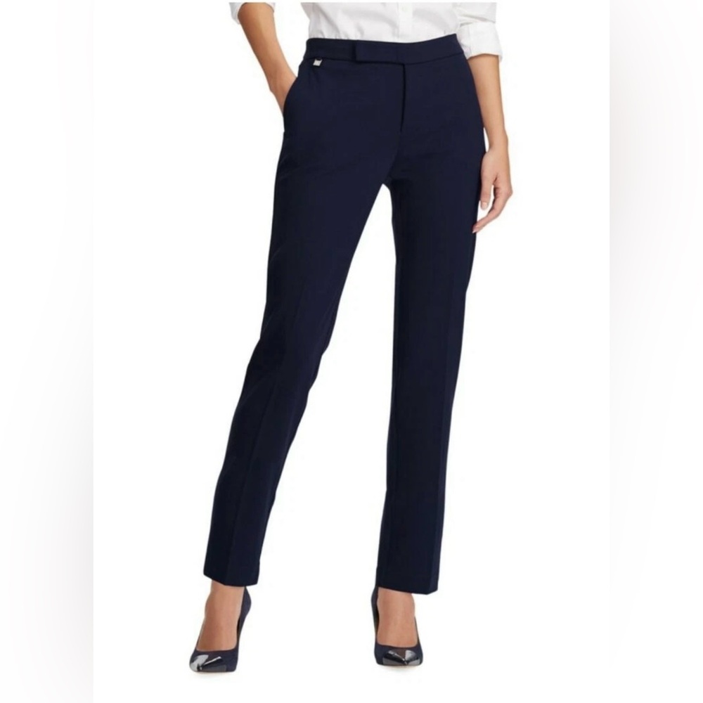 Lauren Ralph Lauren Pants Womens Sz PS Black Label Mid Rise Slim Straight‎ Crop